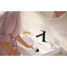 Mitigeur de lavabo 110  Rebris S CoolStart sans tirette ni vidage Noir mat Réf. 72520670