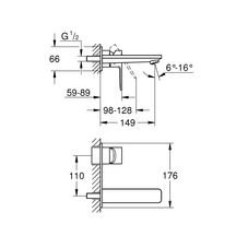 Mitigeur monocommande 2 trous lavabo Taille M Lineare Chromé 19409001