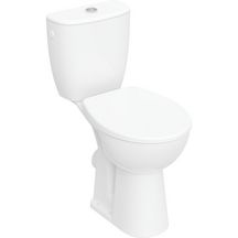 Pack WC au sol Bastia SH surélevé, Rimfree, avec abattant standard, Blanc Ref : 502.767.00.1