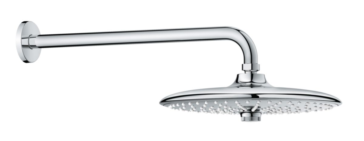 Ensemble douche de tête et bras plafonnier 380 mm, 3 jets Euphoria 260 Chromé 26459000