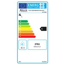 Chauffe-eau électrique stéatite ALTECH 200 litres sortie basse horizontal monophasé diamètre 560 mm, Classe énergétique C