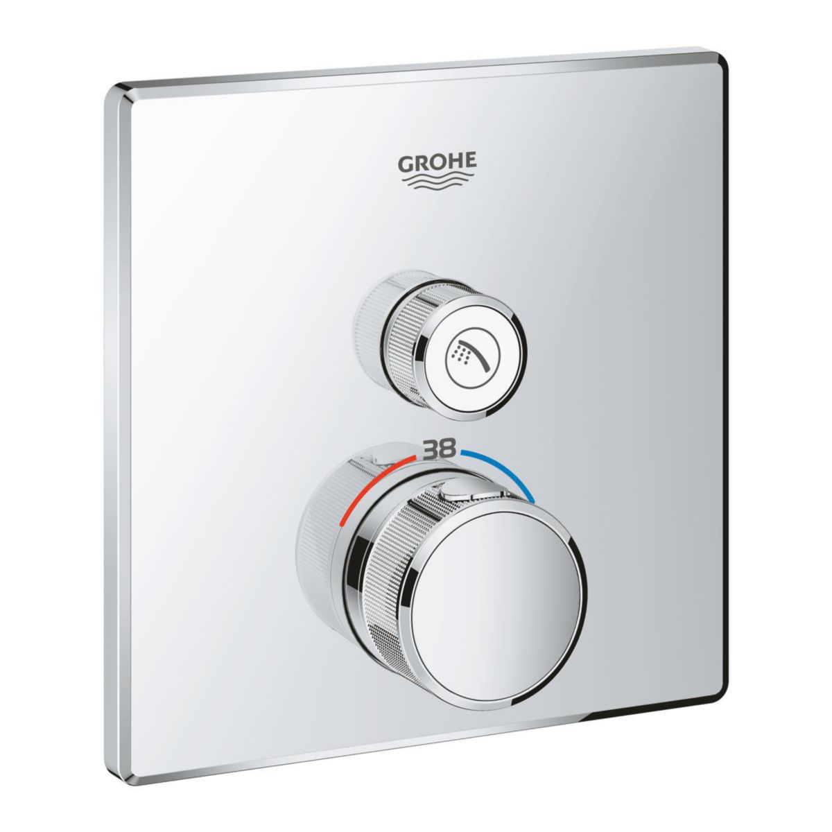 Thermostatique pour installation encastrée 1 sortie Grohtherm SmartControl Chromé 29123000