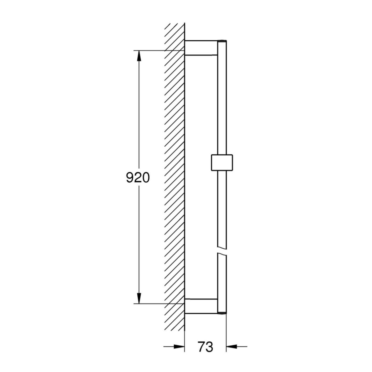 Barre de douche 900 mm Euphoria Cube Chromé 27841000