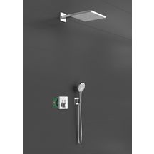 Pack encastré avec mitigeur thermostatique ShowerSelect Square Chromé Réf.27952000