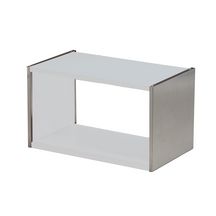 Meuble haut niche four METALLINE 60 cm sans porte, Coloris Glacier