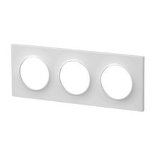 Odace plaque styl blanc 3 postes Réf S520706