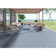 Grès cérame émaillé Cinca Timber Deck Bleu Eau antidérapant 20 x 120 cm 9436