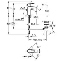 Mitigeur lavabo Taille M BauLoop Chromé Réf. 23887001