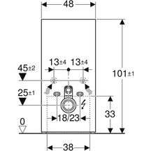 Panneau Monolith Plus pour WC suspendu 101 cm: verre blanc aluminium Ref : 131.221.SI.7