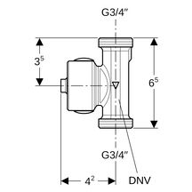 Capteur de température et de débit volumique Geberit pour rinçage forcé hygiénique: DNV=10, G=3/4"