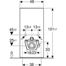 Panneau sanitaire Monolith Plus pour WC suspendu, 101 cm, habillage fron Ref : 131.221.00.7