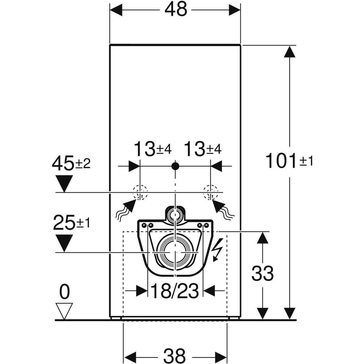 Panneau sanitaire Monolith Plus pour WC suspendu, 101 cm, habillage fron Ref : 131.221.00.7