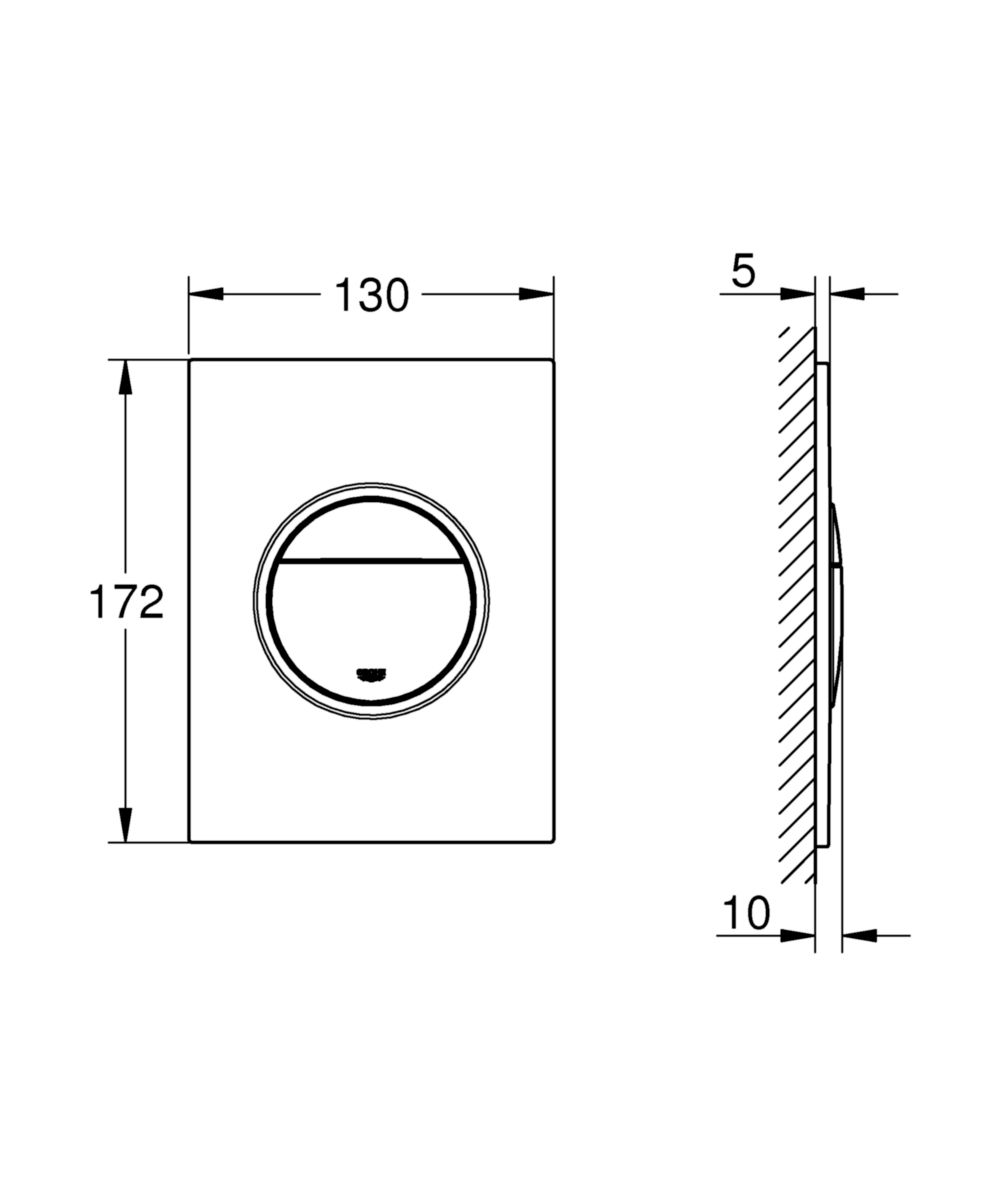 Plaque de commande NOVA COSMOPOLITAN S Supersteel Réf. 37601DC0