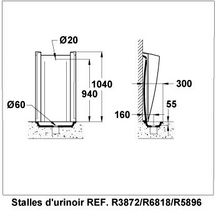 Effet d'eau chromé avec raccord d'alimentation réf. R6818AA