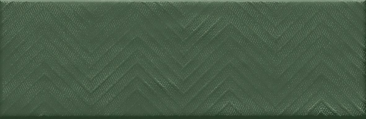 Faïence Cinca Soho vert brillant décor 10 x 30 cm 10205/100