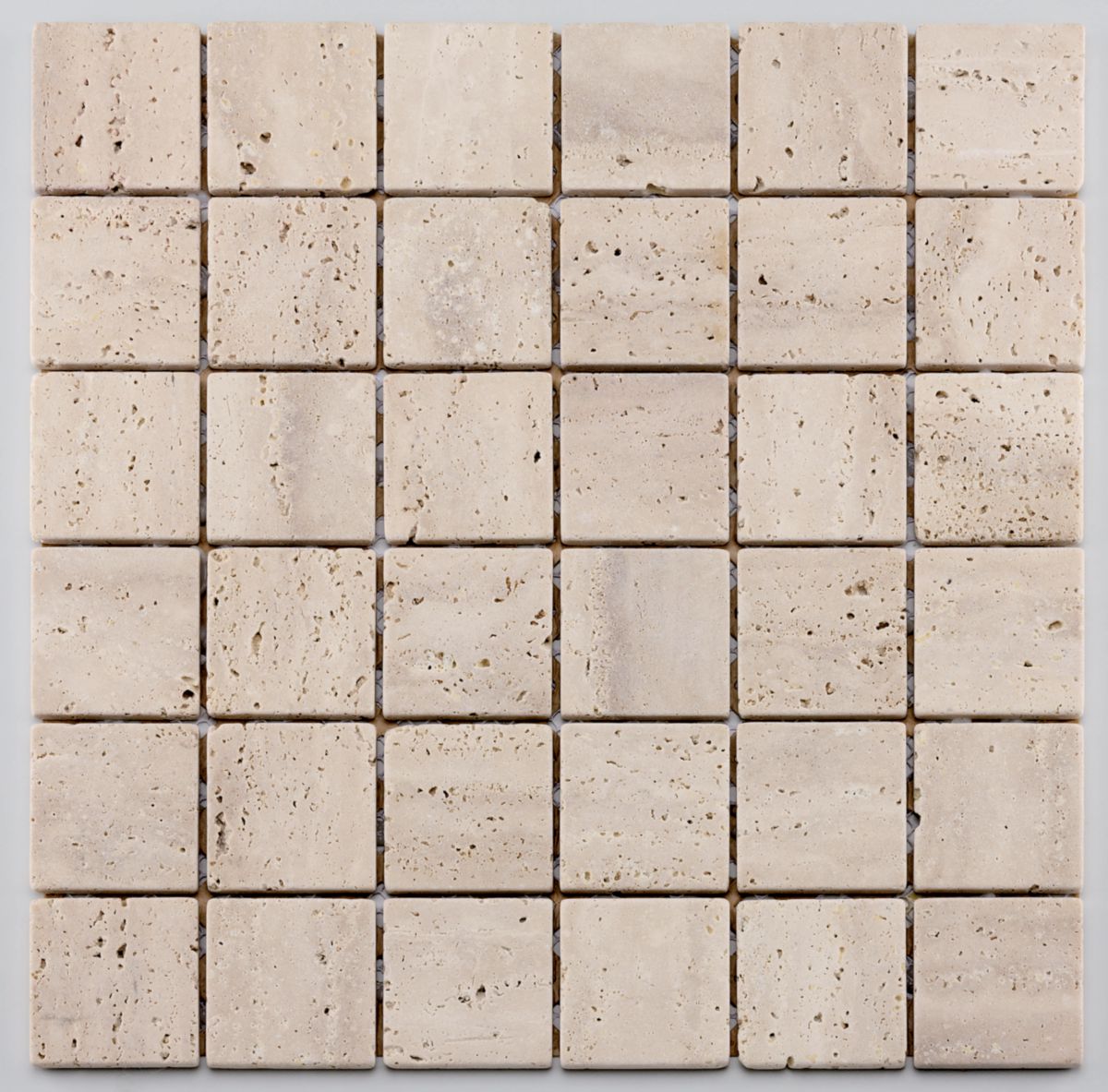 Pierre naturelle Bärwolf travertin white beige mosaïque 30x30cm CM-09010