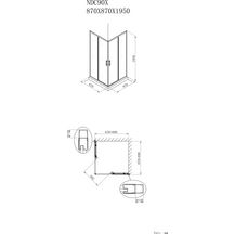 Paroi de douche Alterna Concerto accès d'angle coulissant L 90 x H 195 cm profilé argent brillant verre transparent