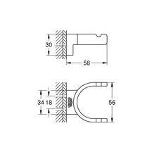 Double patère Selection chromé Réf. 41049000