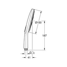 Douchette 3 jets Rainshower SmartActive 150 Blanc 26554LS0