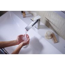 Mitigeur lavabo 110 Tecturis E  sans tirette ni vidage Chromé Réf. 73011000