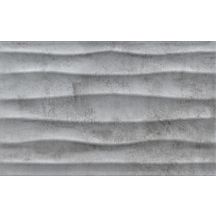 Faïence Arte Deco Infinity gris mat décor 25x40cm