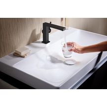 Mitigeur lavabo 110 Tecturis E  Fine CoolStart sans tirette ni vidage Noir mat Réf. 73021670