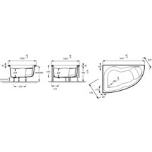 Baignoire MicroMégaDuo Easy G 150x100 Blanc réf E6022100