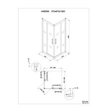 Paroi de douche chromée Alterna Verseau 2 accès d'angle porte coulissante 70x70 cm