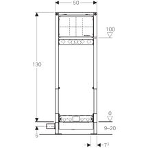 Bâti-support DUOFIX douche de plain pied pour robinetterie murale encastrée D50 réf 111580001