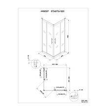 Paroi de douche chromée Alterna Verseau 2 accès d'angle porte coulissante 90x90 cm