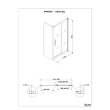 Paroi de douche chromée Alterna Verseau 2 accès de face porte coulissante 2 vantaux 120 cm