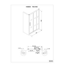 Paroi de douche chromée Alterna Verseau 2 accès de face porte coulissante 3 vantaux 80 cm