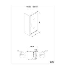 Paroi de douche chromée Alterna Verseau 2 accès de face porte pivotante gain de place 70 cm