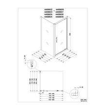 Paroi de douche chromée Alterna Verseau 2 accès de face porte pivotante gain de place 80 cm