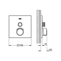 Mitigeur encastré 1 sortie SmartControl Chromé 29147000