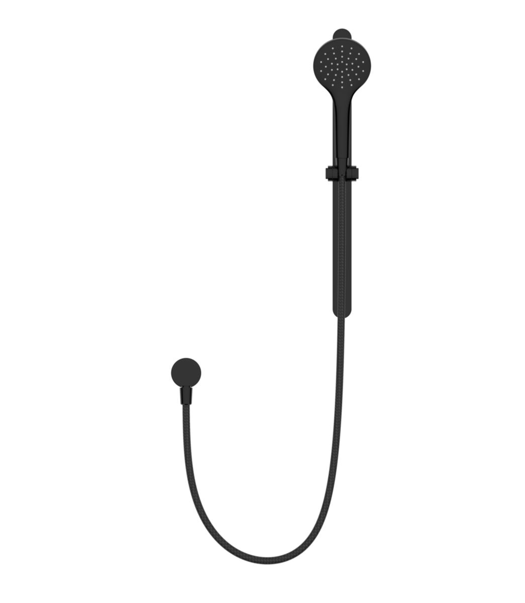 Ensemble de douche Alterna ZAO GAIA douchette à main ø 110 mm 1 jet avec barre de douche ABS recyclé et flexible de douche Noir