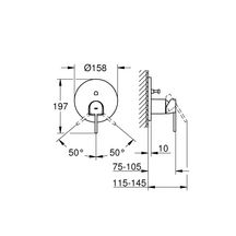 Mitigeur mécanique 2 sorties avec inverseur GROHE Plus Supersteel Réf. 24060DC3