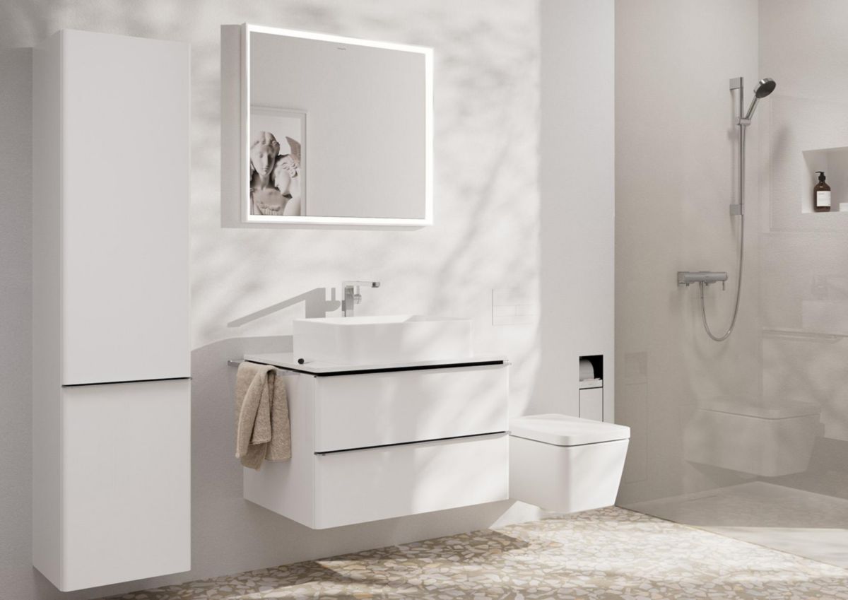 Mitigeur lavabo 240 Tecturis E Fine CoolStart sans vidage Chromé Réf. 73072000