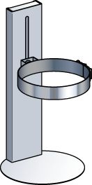 Maintien au sol réglable PGI réglable de 13 à 22 cm, diamètre 80 / 130 mm MSR 80 / 130 PGI Réf. 37080709/9999