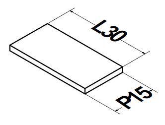 Tablette haute Alterna Plénitude L30cm P15cm Chêne raphia