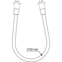 Flexible de douche IdealFlex 1,75 m gainé en plastique chromé Réf. BE175AA