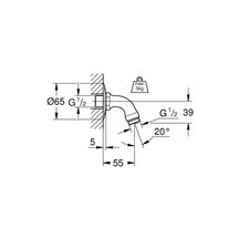 Bras de douche 55 mm Relexa Chromé 28429000