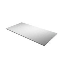 Receveur de douche Alma Slate 100 Blanco (100 X 100). Bonde  Standard Line. Grille Akron.  Découpe Sur-Mesure. Réf : 53039017