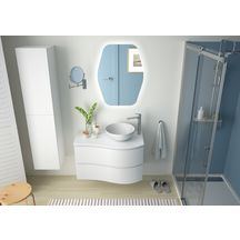 Plan de toilette droite MAM 1200 en solid Surface Blanc Mat Réf. 83882