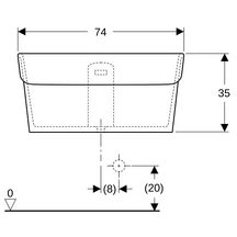 timbre d'office geberit publica garda: b=74cm, h=35cm, t=58.5cm Réf. 355675000