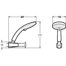 Ensemble de douche CITRUS, comprenant support + douchette D 110 + flexible, chromé réf. E12917-CP