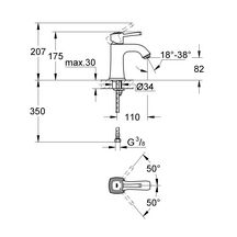 Mitigeur monocommande Grandera lavabo 5,7 l/min corps lisse finition ig0 chromé doré chromé doré réf. 23310IG0