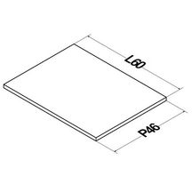 Plan Alterna Plénitude pour meuble sous vasque L60cm P46cm Chêne raphia