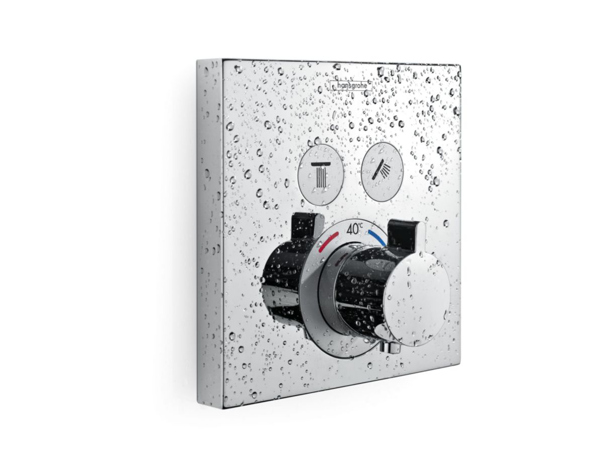 Set de finition pour mitigeur thermostatique ShowerSelect encastré avec 2 sorties réf. 15763000