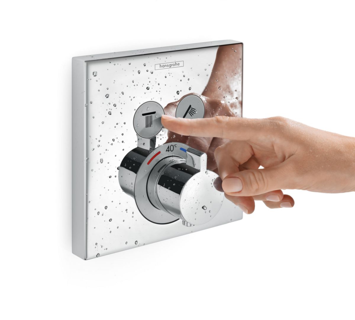 Set de finition pour mitigeur thermostatique ShowerSelect encastré avec 2 sorties réf. 15763000